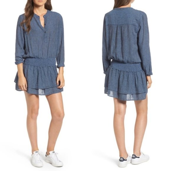 Rails Juliette Salem Stripe Mini Dress Blue Small - Picture 1 of 8